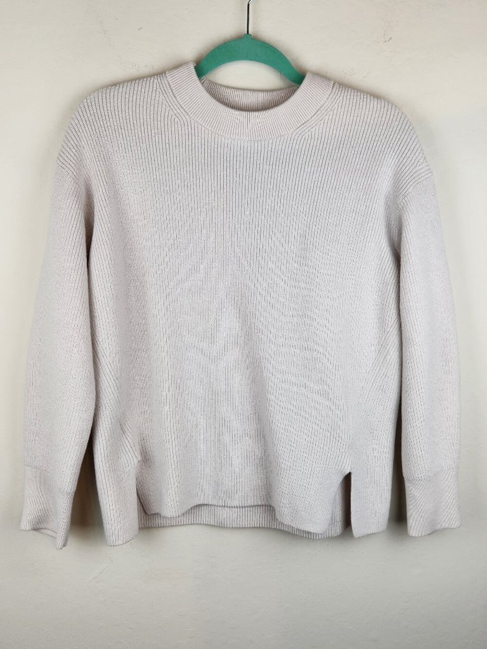 Lululemon Merino Wool Cotton Blend Ribbed Knit Crewneck Sweater size 6